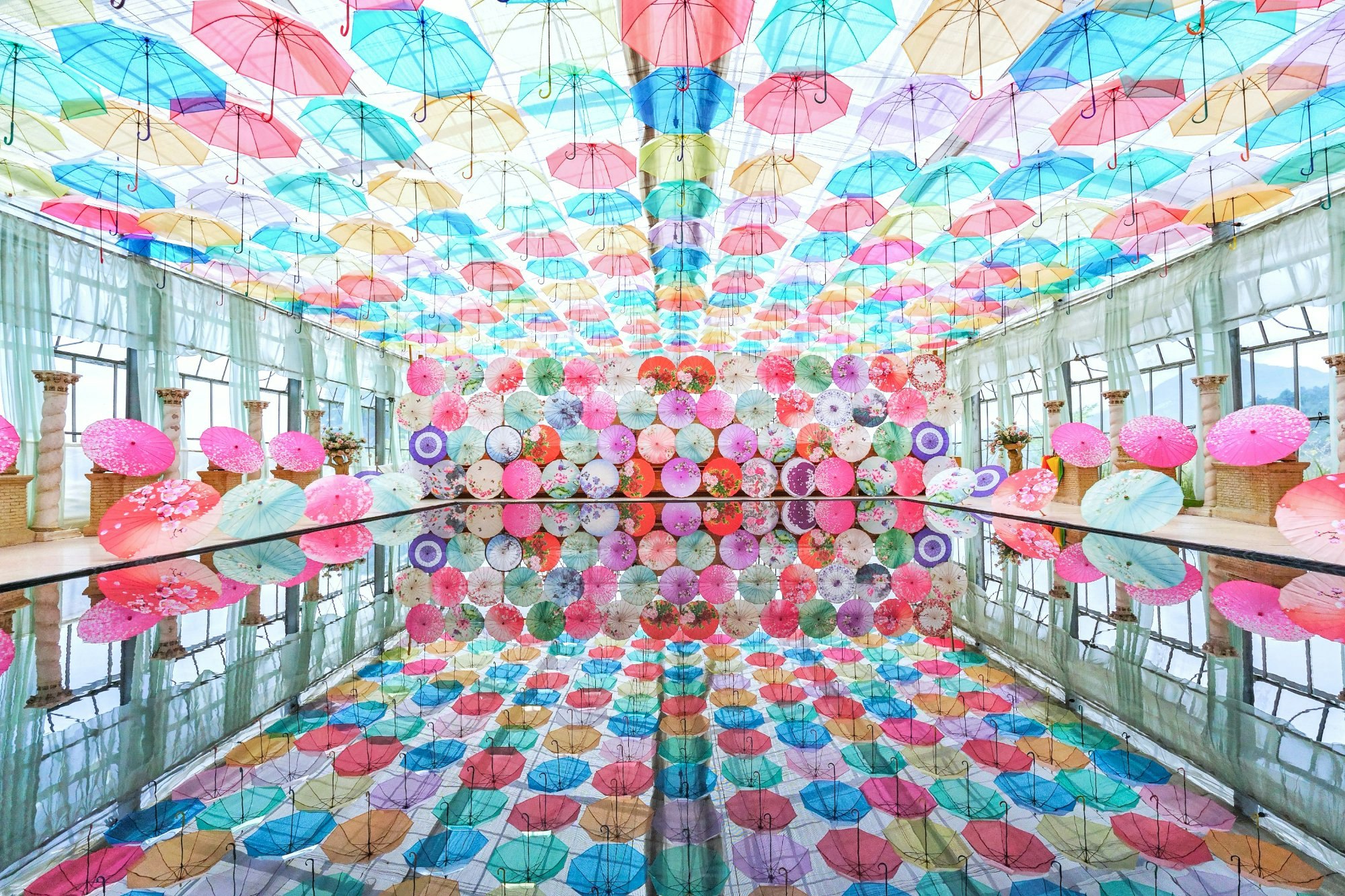 Exploring Fukushima’s Inawashiro Herb Garden: Umbrellas & Blooms