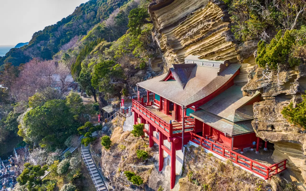 Discover the Red Temple on the Cliff: Daifukuji Temple in Chiba
